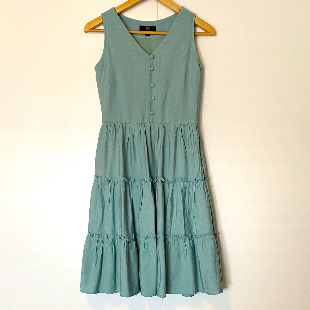 ZINK London: Sleeveless Green Dress, XS